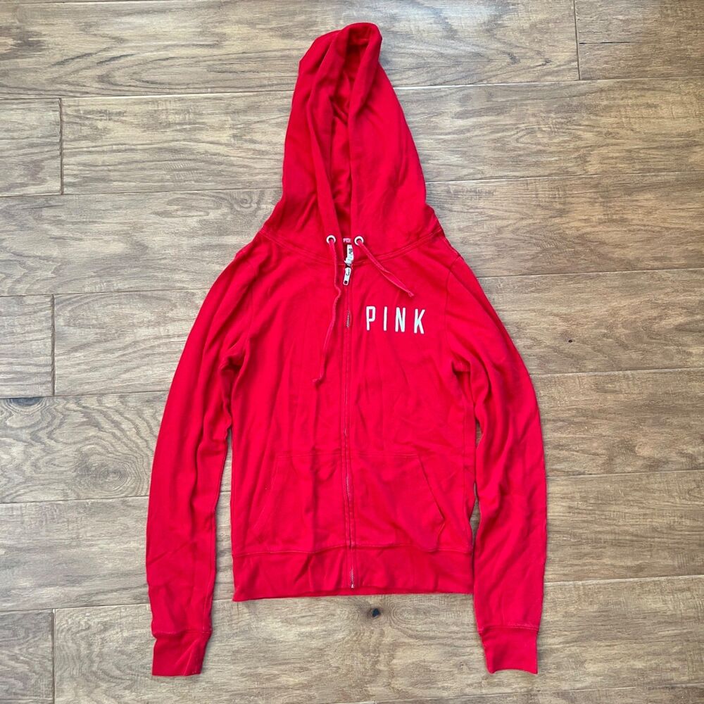 PINK Victoria's Secret Hoodie Jacket Size XS Philadelphia Phillies Red Sequin P